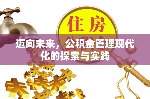 九如迈向未来，公积金管理现代化的探索与实践