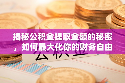 九如揭秘公积金提取金额的秘密，如何最大化你的财务自由