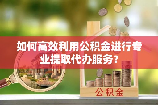 九如如何高效利用公积金进行专业提取代办服务？